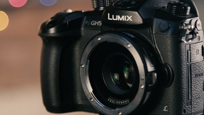 黑色Lumix GHS身体照相机